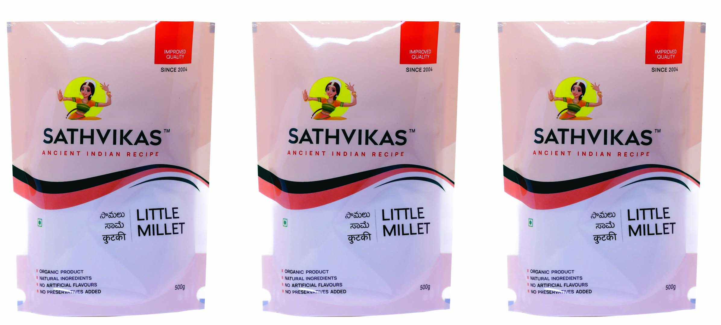 Sathvikas Samalu / Little Millet (500 grams) Pack Of 3.